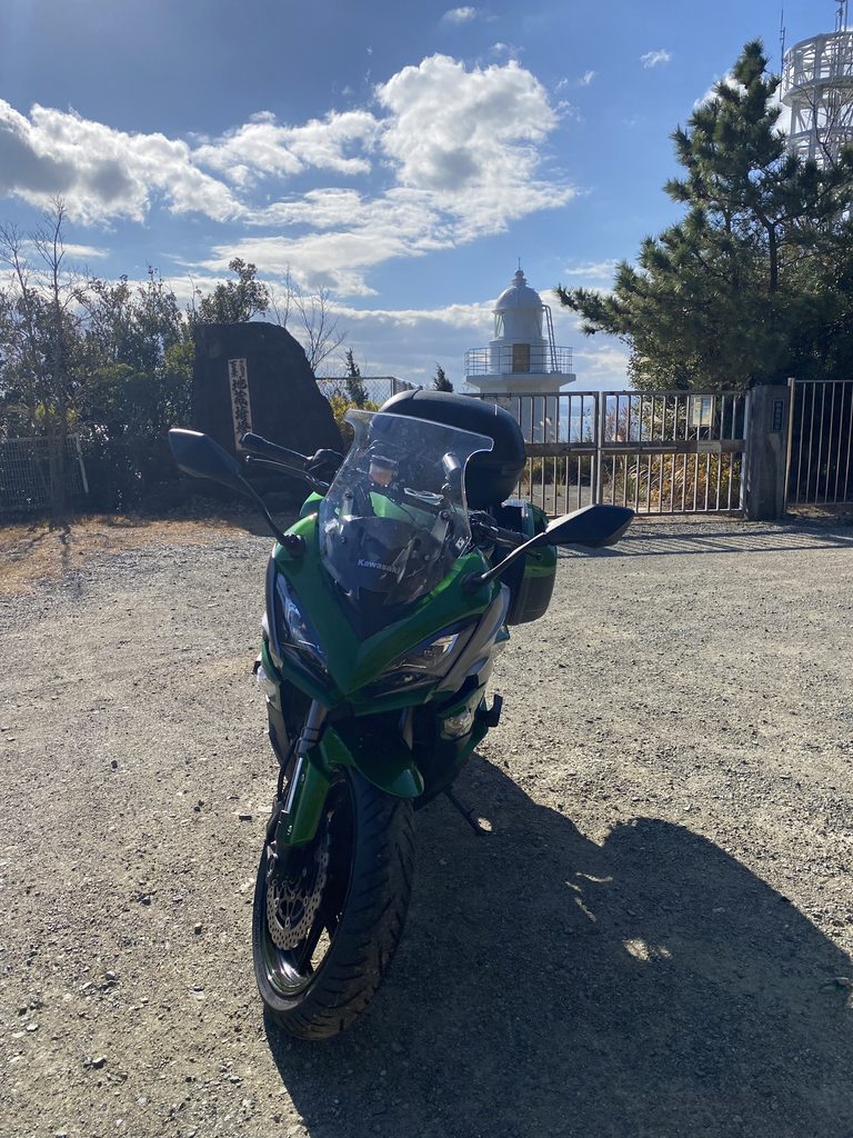 釈迦の鼻に到着したNinja1000